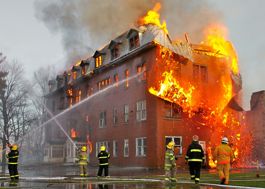fire- survivors in burning buildings
