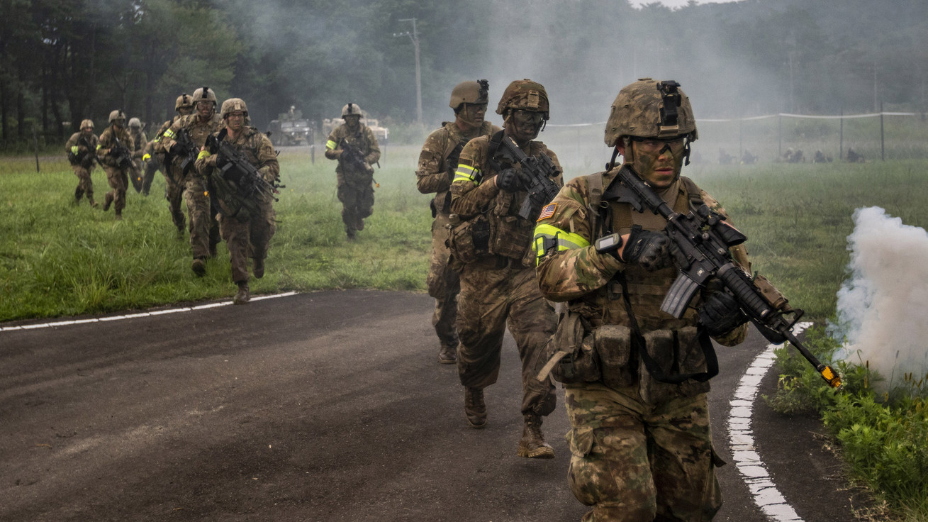 Assault, Orient Shield 2018 photo illust US National GUard