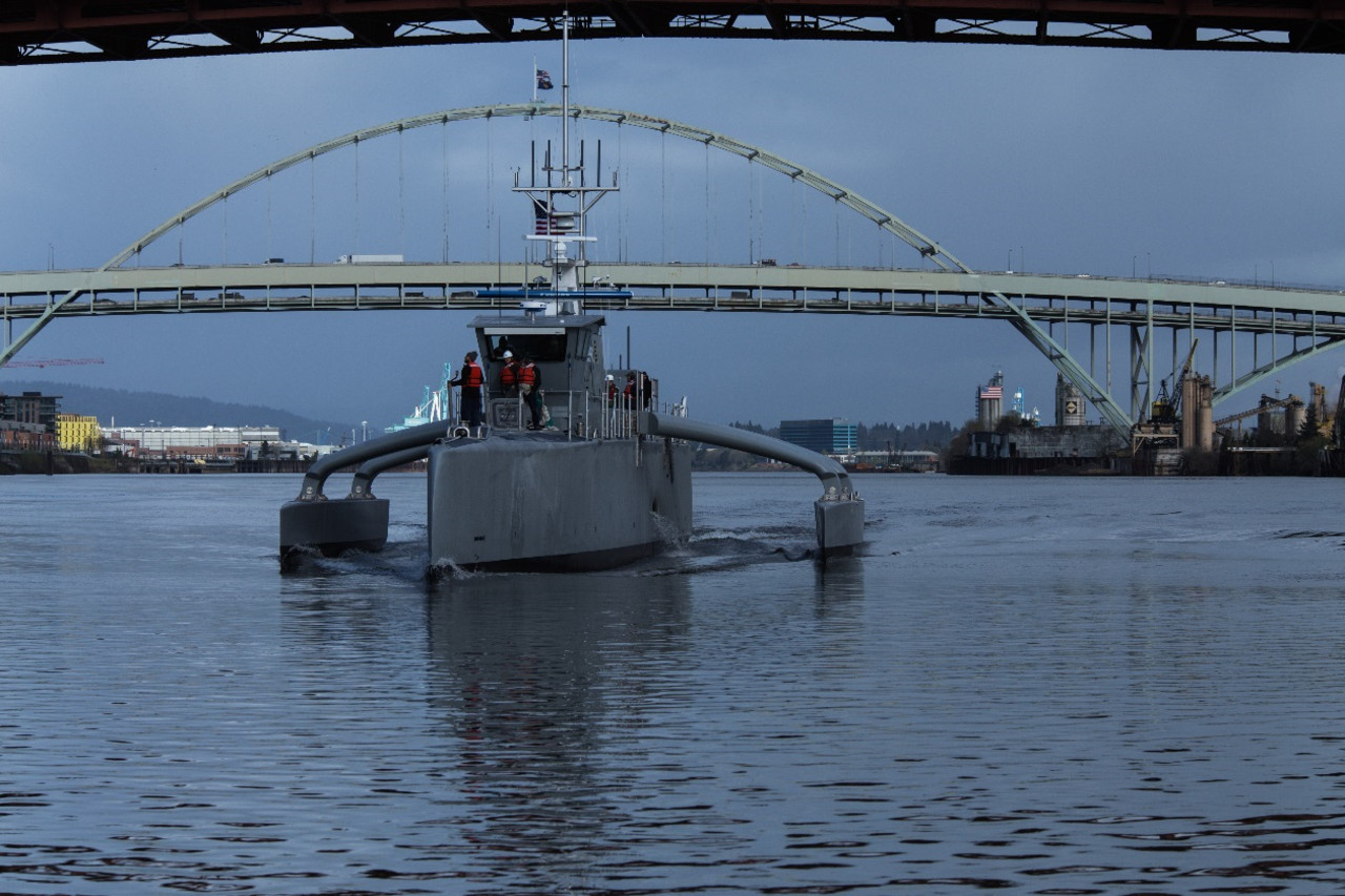 Photo illus. Sea Hunter by US DoD usv fleet