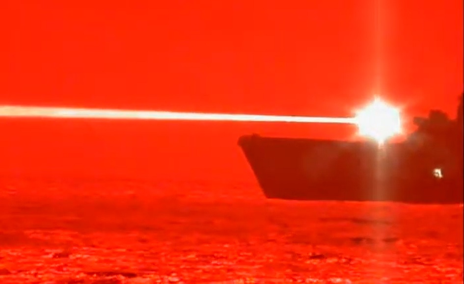 Photo - laser from ship. from New Atlas Youtube