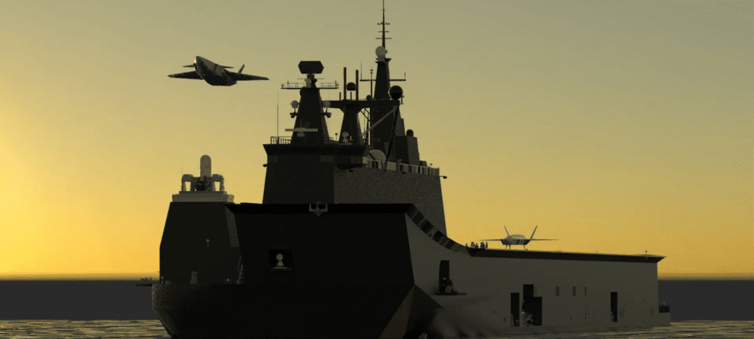 MIUS UAV aboard LHD Anadolu By Baykar Defense