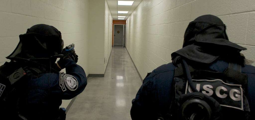 Photo illus. active shooter training - U.S. Coast Guard photo by Petty Officer 2nd Class Michael Anderson. DVIDS