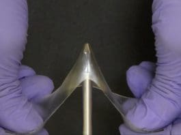 Strong Stretchable Gel-Like Screens for Flexible Electronics image by Meixiang Wang, NC State University