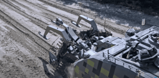 הרכב המשוריין שמאפשר פינוי מוקשים מהיר Image from Rheinmetall Youtube video