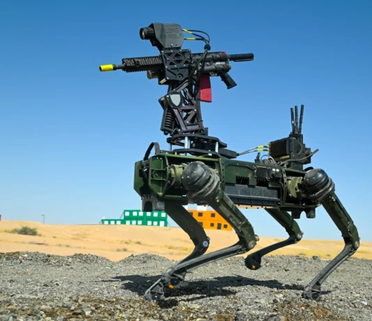 Armed Robot Dogs Tested in Military Drill