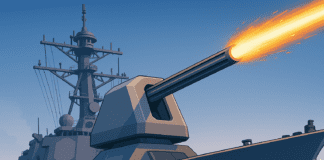 קפיצת מדרגה בנשק הימי: תותח מסילה במהירות מאך 6 AI generated image