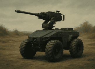 From Cargo Mule to Combat Robot: A UGV Upgrade AI generated image