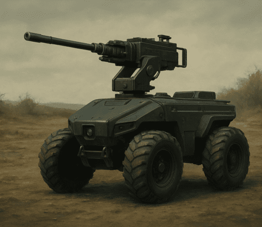 From Cargo Mule to Combat Robot: A UGV Upgrade AI generated image