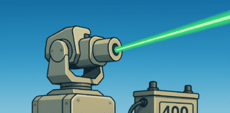 דור חדש של סוללות מותאם לנשקים מבוססי לייזר AI generated image