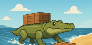 Amphibious Alligator Brings Autonomy to Maritime Logistics AI generated image