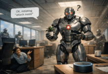 This Robot Attack Didn’t Need the Internet in Order to Spread AI generated image