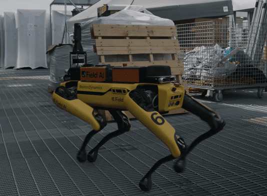Robot Dog Patrols the Jobsite Like a Mini Recon Unit Image from FieldAI on Youtube