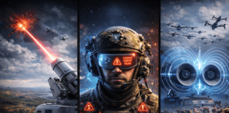 From Swarms to Sound Waves: The New Face of Modern Warfare AI generated image