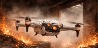 אל תוך הלהבות: דור חדש של רחפני חירום AI generated image