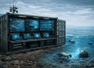 Why Future Minehunting May Happen From Shore, Not at Sea AI generated image