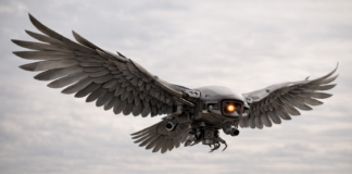 Rethinking Flight: Drones Swap Propellers for Flapping Wings AI generated image