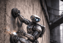 A Robot That Climbs Walls to Do Dangerous Jobs AI generated image