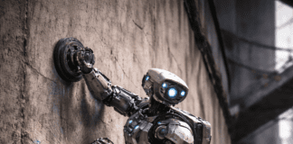 A Robot That Climbs Walls to Do Dangerous Jobs AI generated image