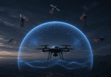 A New EW Shield Is Designed to Keep Drones Alive in Contested Airspace AI generated image