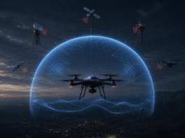 A New EW Shield Is Designed to Keep Drones Alive in Contested Airspace AI generated image