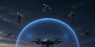 A New EW Shield Is Designed to Keep Drones Alive in Contested Airspace AI generated image