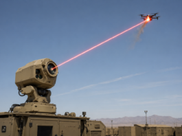 A New Counter-Drone Laser Could Help Solve Air Defense’s Cost Problem AI generated image