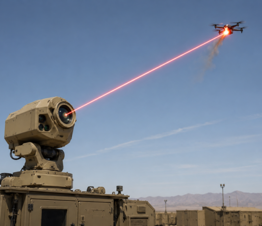 A New Counter-Drone Laser Could Help Solve Air Defense’s Cost Problem AI generated image
