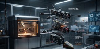 A Strategic Perspective on DroneX London 2026 – Assessing the Impact of Drones and Low-Altitude Airspace on the DefenseTech Market: AI generated image